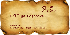 Pólya Dagobert névjegykártya